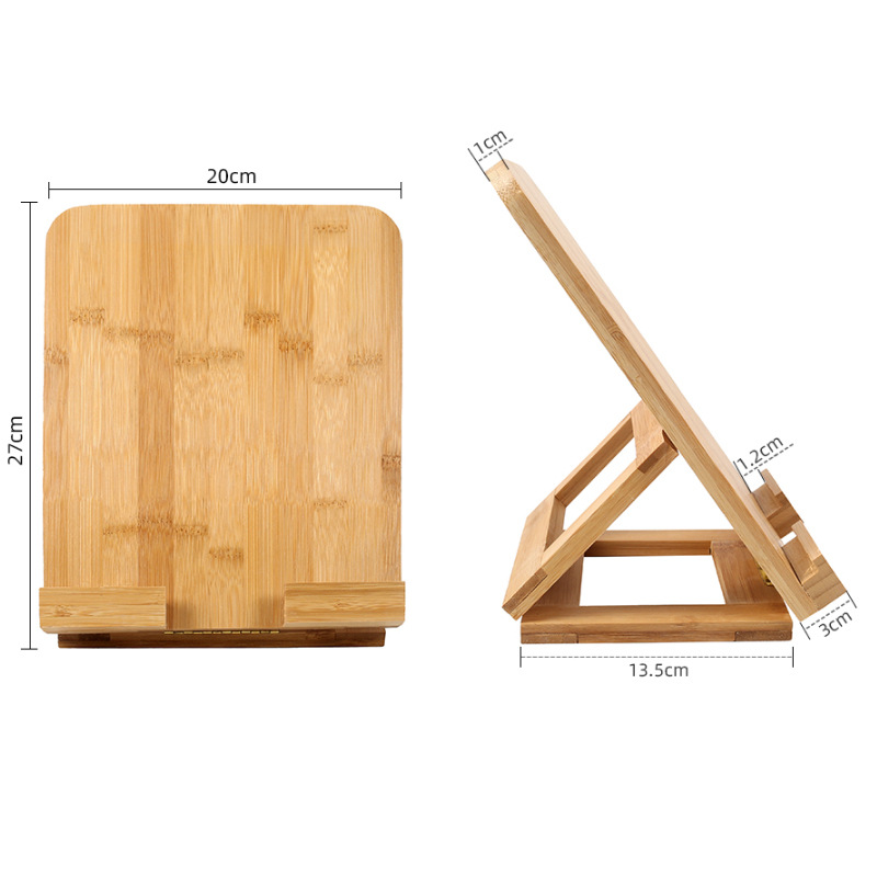 Al por mayor de bambú soporte la tableta nueva exótica cama escritorio plegable artesanía en stock láser LOGO