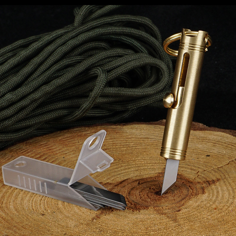 现货一件代发迷你edc折刀随身便捷钥匙扣快递小刀美工刀可换刀片