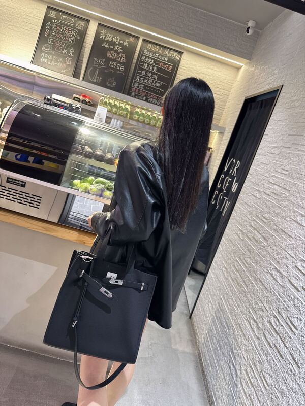 大容量高品质新款铂金跨境真皮女包头层牛皮斜挎手提锁扣凯莉大包|undefined