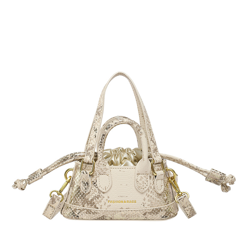 Bolso de textura transfronteriza 2025 primavera nuevo bolso femenino personalizado bolso de hombro con estampado de piel de serpiente mini bolso de mensajero con letras