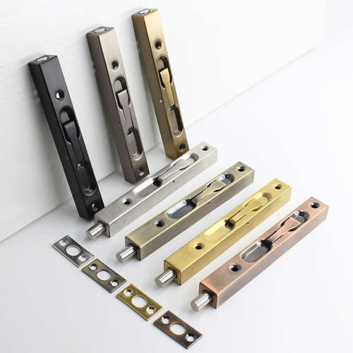 6-48 inch extended stainless steel concealed pin box-type door bolt, floor and ceiling invisible pin lock security door, double-sided pin