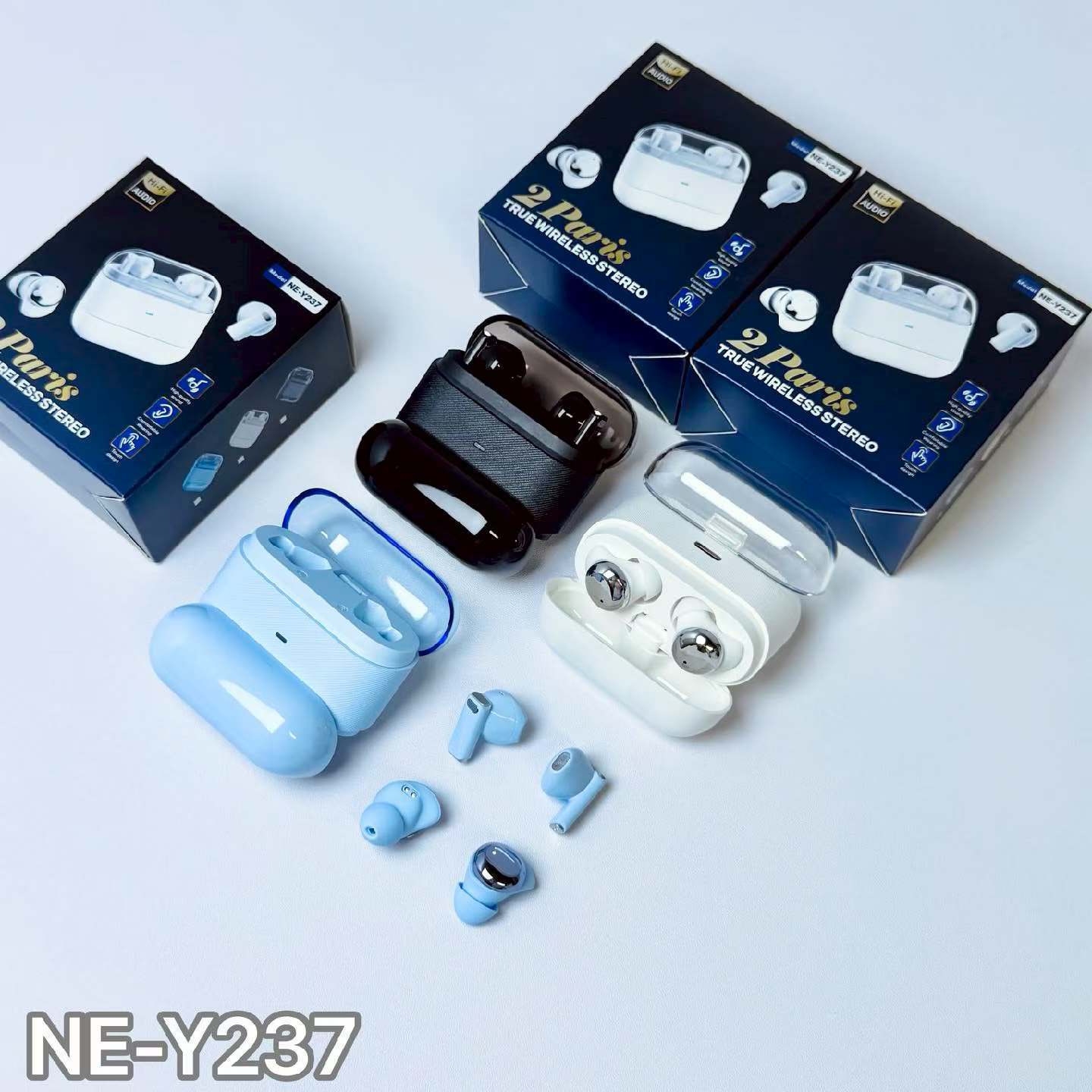 NE-Y237 auriculares bluetooth dos a dos en uno de alta calidad de sonido inalámbrico reducción de ruido de larga duración auriculares deportivos pareja
