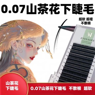0.07 camellia flower eyelashes do not loose root grafting eyelashes eyelash beauty shop special natural super soft air flat false eyelashes
