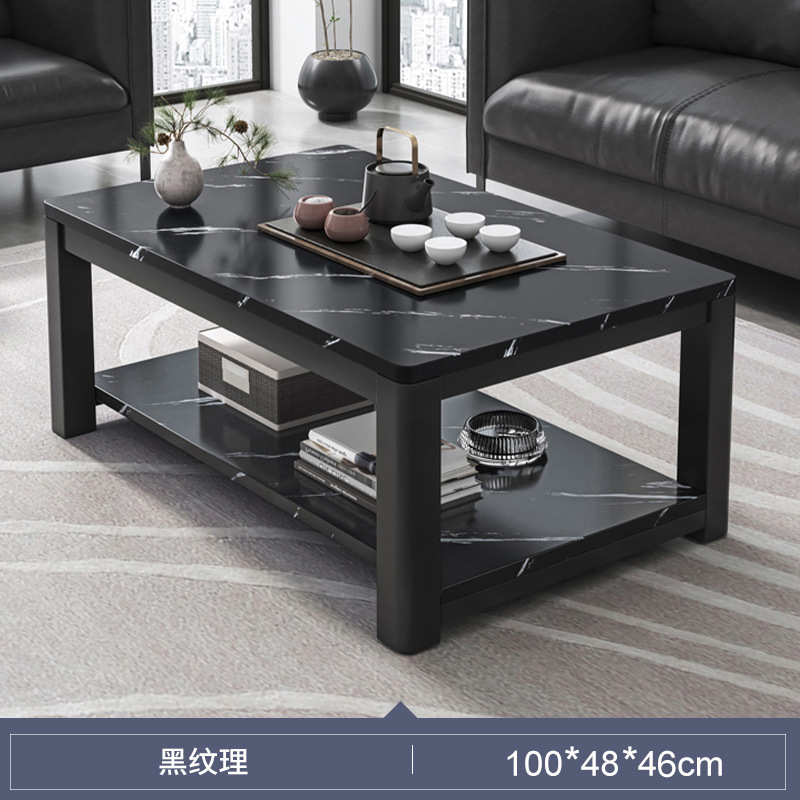 Mesa de centro, sala de estar, hogar, apartamento pequeño moderno y simple, mesa de centro de vidrio templado de lujo ligero, mesa de té minimalista para oficina