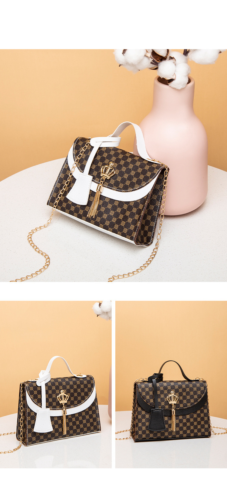 Women's Gender Classic Style Style Women's Small Pu Leather Multicolor Classic Style Square Magnetic Buckle Shoulder Bag