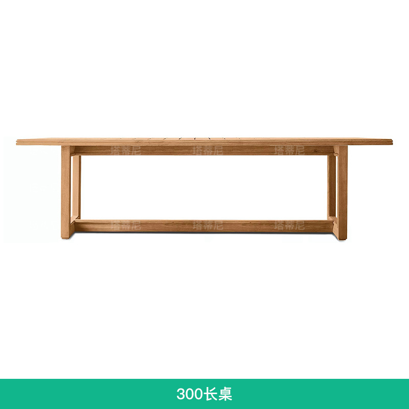Conjunto de mesa y sillas de teca para patio de villa, madera maciza con acabado envejecido, madera anticorrosiva, mesa y sillas de exterior resistentes al agua y al sol.