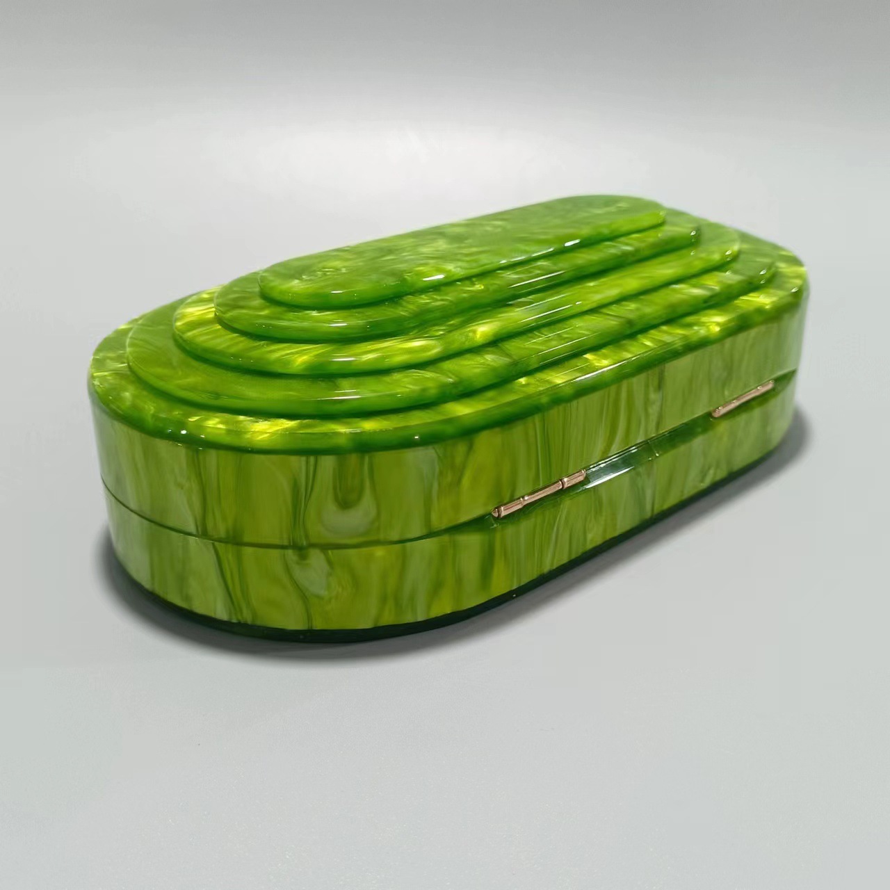 Square Shape Arylic Solid Color Evening Bags