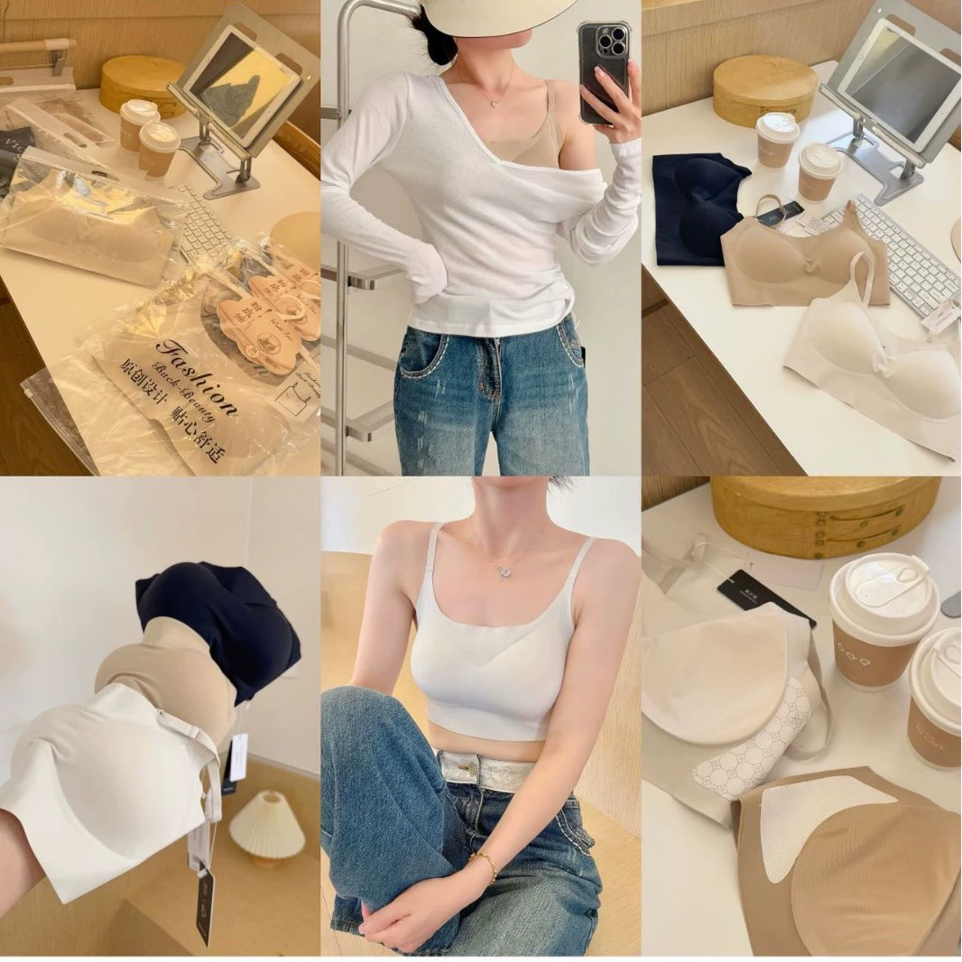 Foundation, invisible silk supporting elastic light and thin underwear, comfortable breathable bra, no trace