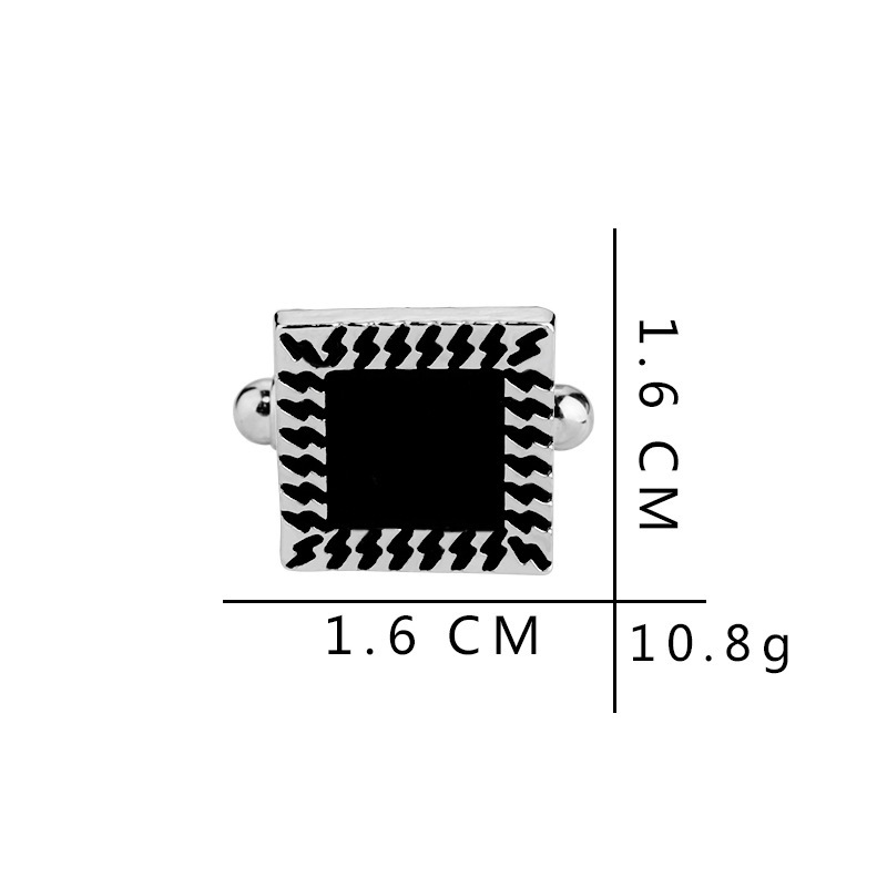 Gemelos De Camisa De Geometría Tridimensional De Celosía Cuadrada De Tendencia Europea display picture 6