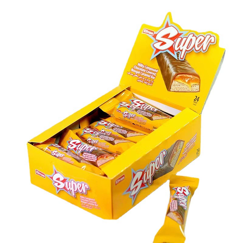 Turkey imported caramel beefly balds bolic frame candy chocolate sandwich milk coconut flavor 480g/box