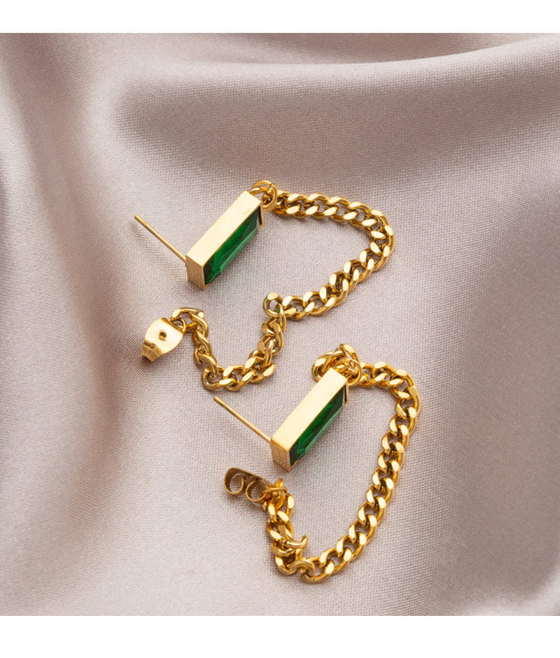 Lady Geometric Titanium Steel Plating Earrings 1 Pair