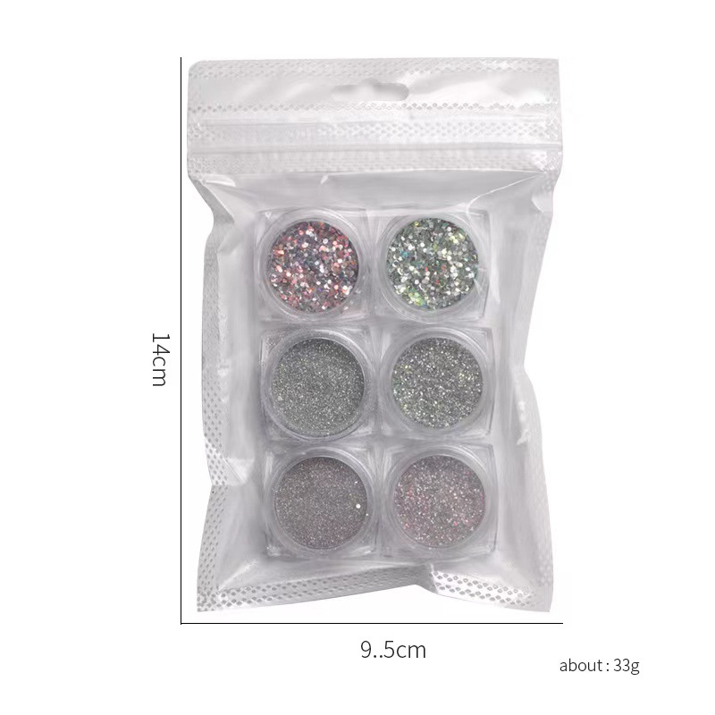 Transfronteriza Internet celebridad flash reflexivo polvo micro diamante brillante flash reflectante disco salto polvo alto brillo SPAR clavo flash polvo