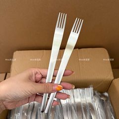 米诺家北欧极简风304不锈钢家用水果叉甜品小叉子 砂光质感小巧