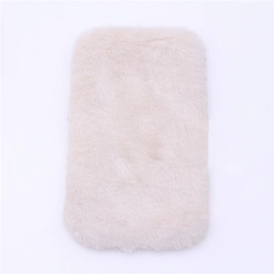 Wool pad Faux Wool, Non-Slip Particle Bottom, Washable - standard-beige-oval-1724cm