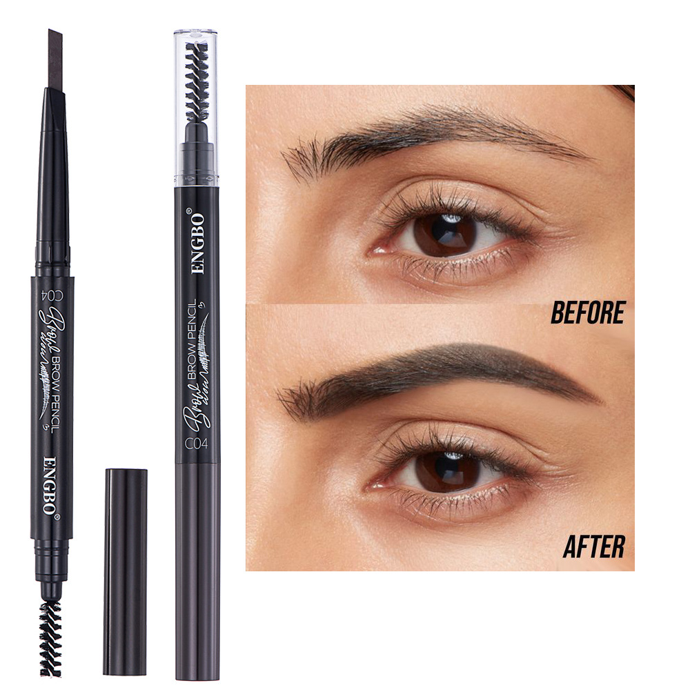 ENGBO's dual-head eyebrow pencil for foreign trade comes with an eyebrow brush that automatically rotates, ensuring long-lasting eye cosmetics without smudge undefined