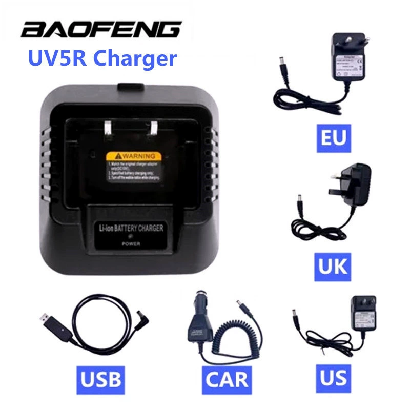 Baofeng UV-5R EU/US/UK/USB/Автомобильное зарядное устройство для Baofeng U