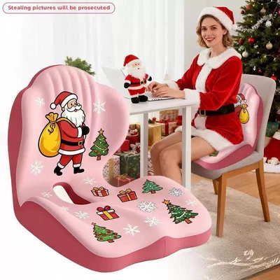 Waist support, support cushions, customizable breathable memory foam - two-tone-pink-christmas-edition
