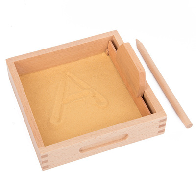 Montessori Montessori Teaching aids wooden  Scrape sand children Early education Puzzle Toys child sand table Practice write