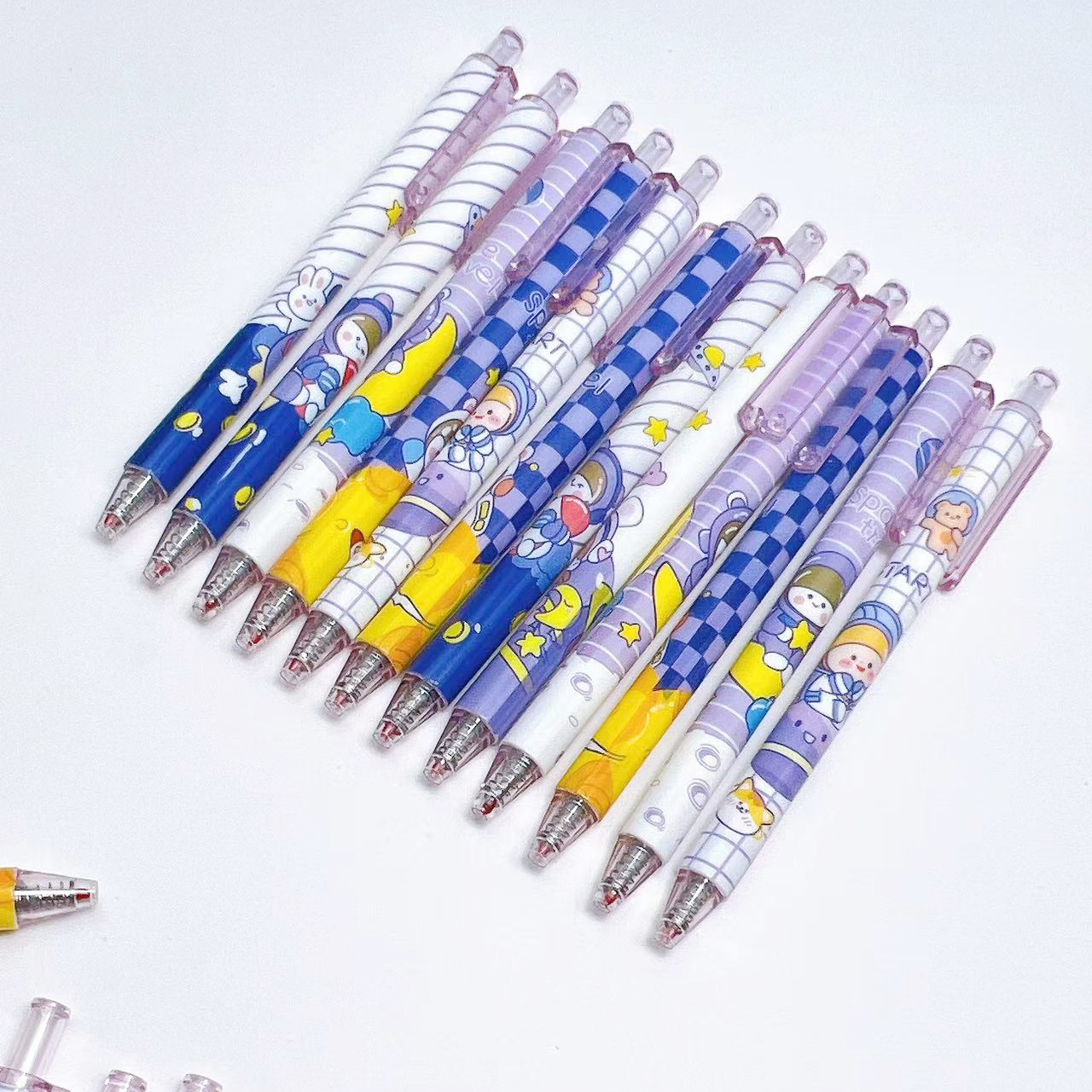 Creativo planeta púrpura prensa gel pluma estudiante papelería oficina firma pluma ins alto valor de color pluma al por mayor