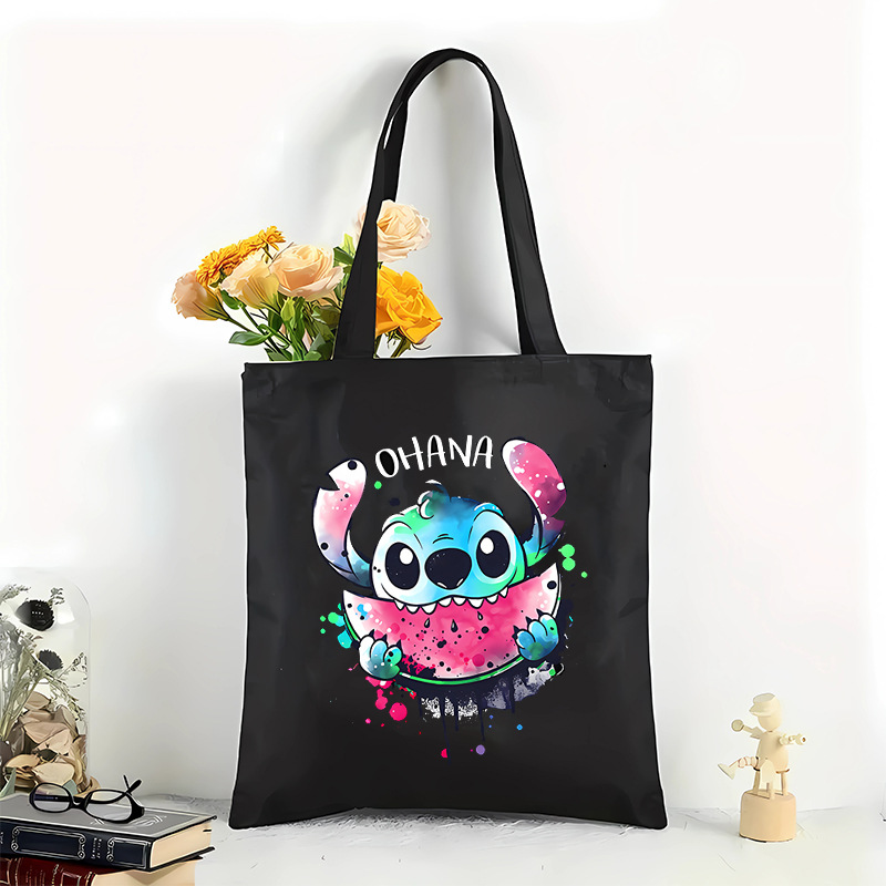 Bolsa de lona de impresión púrpura de pop transfronteriza, bolso de hombro de gran capacidad, portátil perfecto para compras