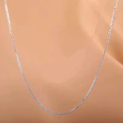pt950 プラチナ ネックレス メンズ レディース 鎖骨チェーン 18K ホワイトゴールド ネックレス プレーンチェーン ネックレス ヌードチェーン 万能 ペンダントなし 正規品|undefined
