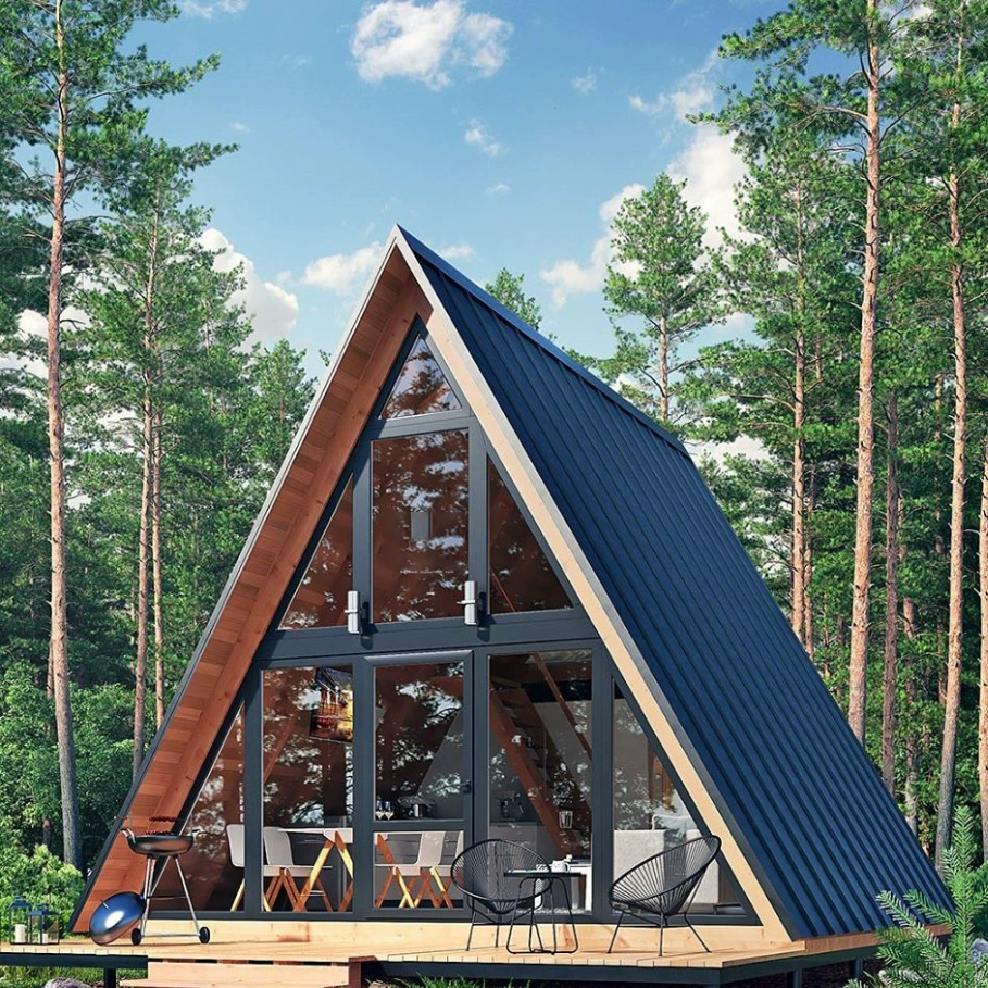 Треугольник антикоррозионный деревянный дом подвижный открытый курорт Деревянная вилла комбинированный кемпинг деревянный дом сетка красная кровать