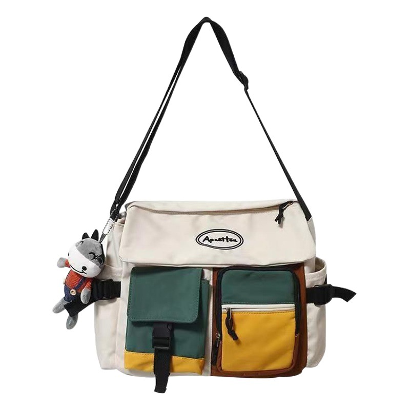 National fashion messenger bag men's fashion all-match ins shoulder bag large capacity small backpack women's Japanese casual messenger bag