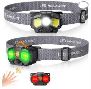Lámpara de cabeza de absorción magnética ultra ligera USB multifuncional transfronteriza lámpara de cabeza de carrera nocturna lámpara de cabeza de pesca al aire libre lámpara de carrera