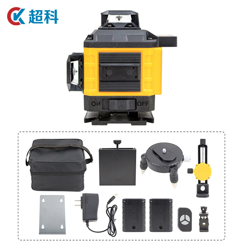 跨境绿光16线激光水平仪全自动调平3D贴墙仪红外线高精度上墙