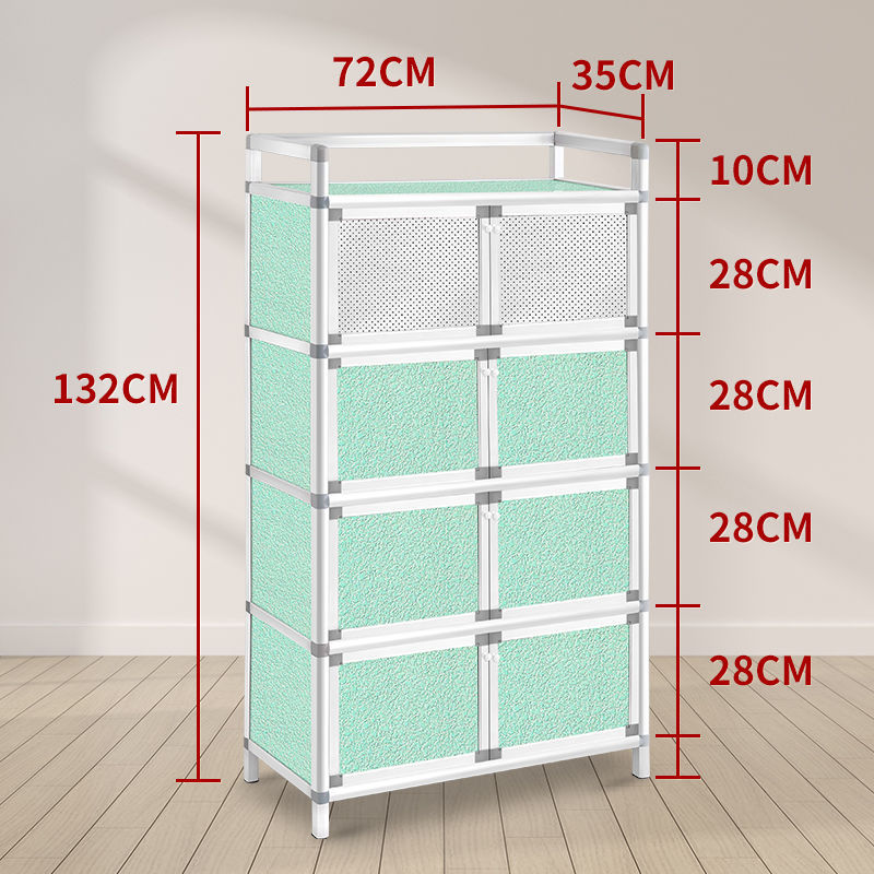 armario de comedor de aleación de aluminio simple armario de cubierta pequeño armario de alquiler armario de almacenamiento armario de cocina doméstico armario de almacenamiento multicapa