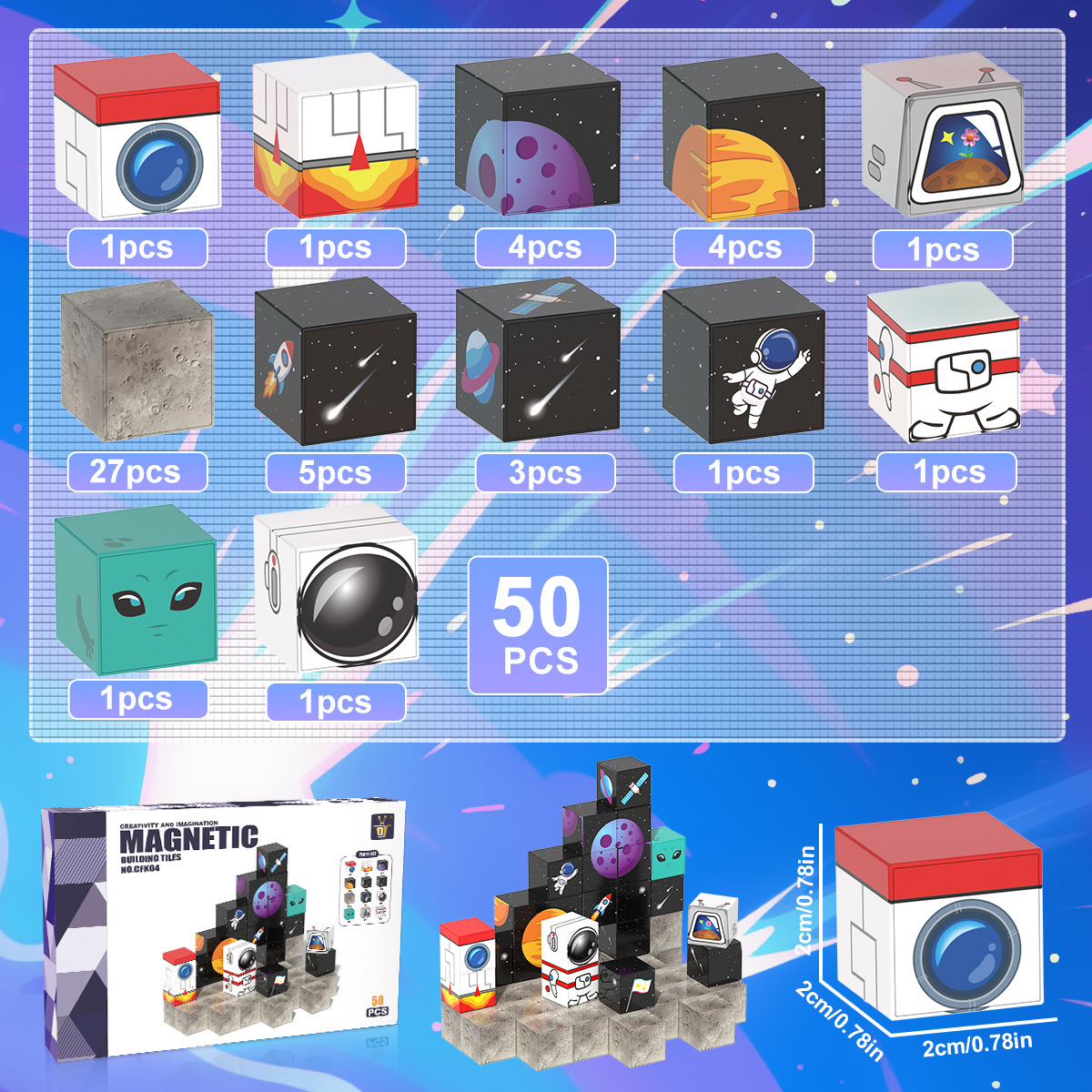 Transfronterizos luminosos My Magnetic World Blocks Set Modelos Juegos para niños escenas perimetrales Juguetes de luces