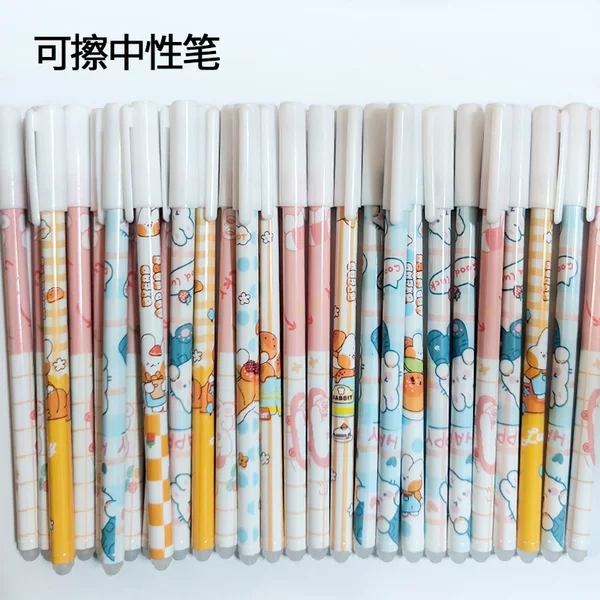 High-Looking Erasable Pen for Primary School Students, Erasable Pen, Cap-Extraction, Erasable, Heat-Sensitive Erasable Pen, Easy-To-Erasure Pen, Cute Cartoon