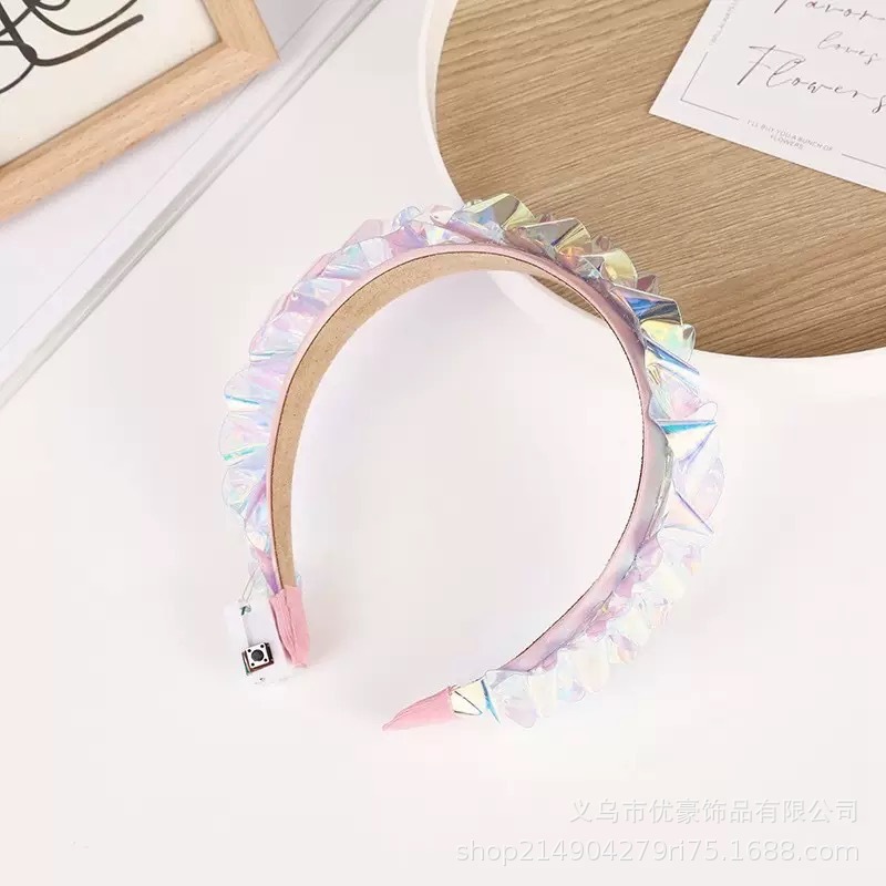 万圣节发光彩膜大小卷头箍圣诞节儿童蝴蝶结发箍狂欢派对氛围头饰|undefined