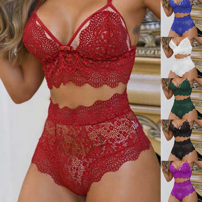 Ropa interior sexy de las mujeres más tamaño traje de sujetador de encaje sin espalda chaleco sexy ropa interior de encaje traje de sujetador al por mayor