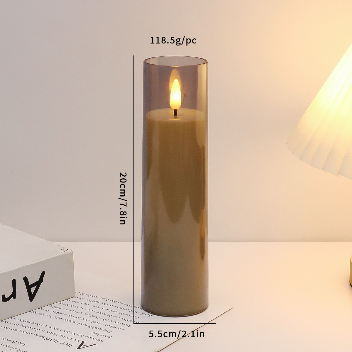 LED vela electrónica simulación plástico sin humo taza cera blanca Navidad cumpleaños boda atmósfera diseño lámpara de la vela