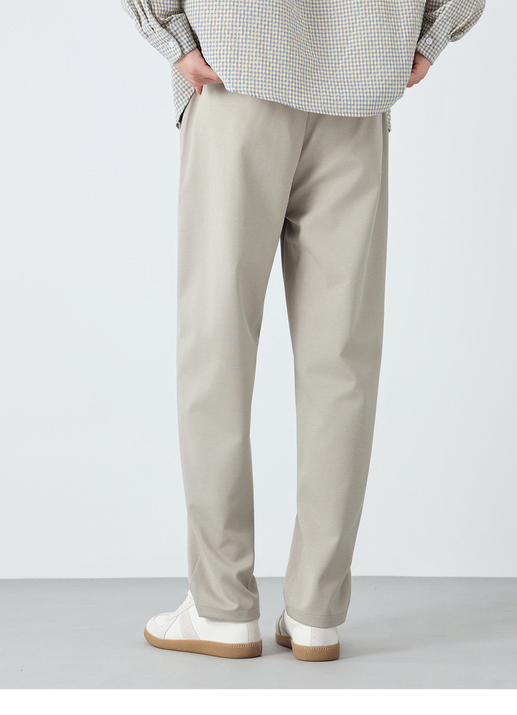 Quần kaki nam công sở ống thẳng thắt lưng co giãn kiểu mới — đen chi tiết 15