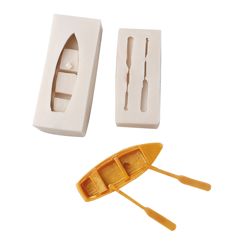 Cross-border 3d three-dimensional ship pulp sugar silicone mold chocolate decoration cake mold diy drip baking utensils