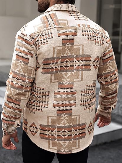 Giacca jacquard uomo maniche lunghe stile western cotone_voghion.com