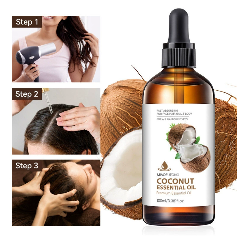 Точечное трансграничное английское кокосовое масло для ухода за волосами, эфирное масло, гладкое и увлажняющее масло для ухода за кожей головы, кокосовое эссенционное масло