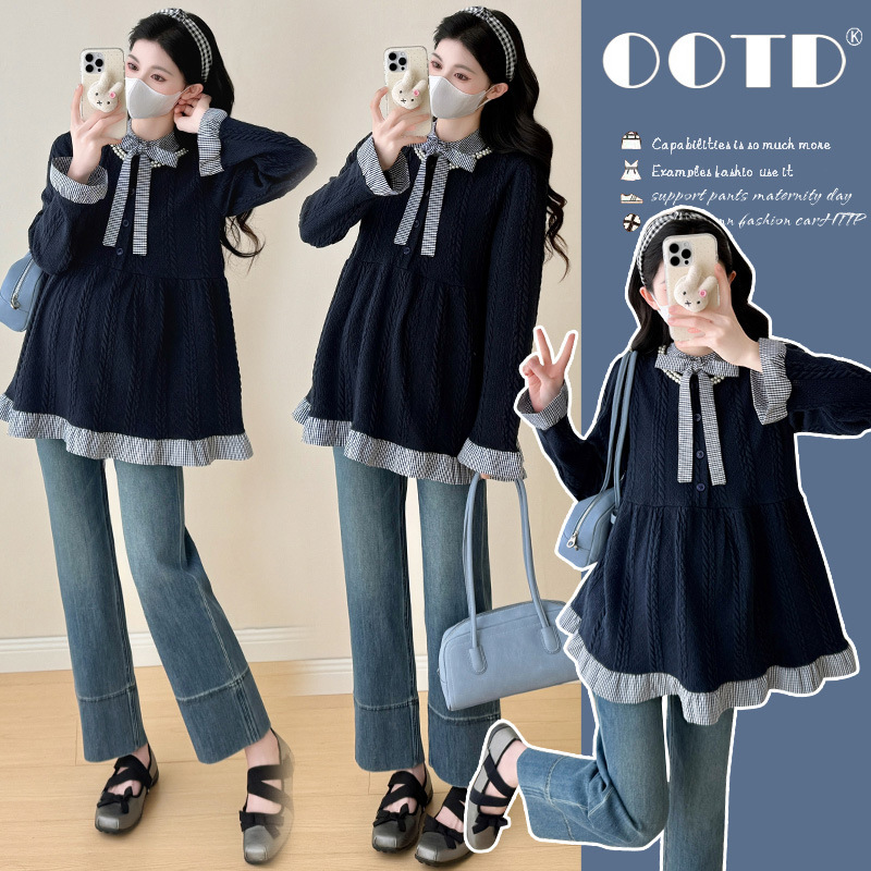 Real Shot~Spring and Autumn Knitted Doll Shirt