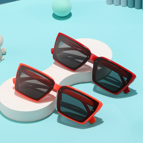 L07 New Children's Fashion Square Sunglasses 2024 Korean Style Trendy Black Sunglasses Cute Kids Sunglasses