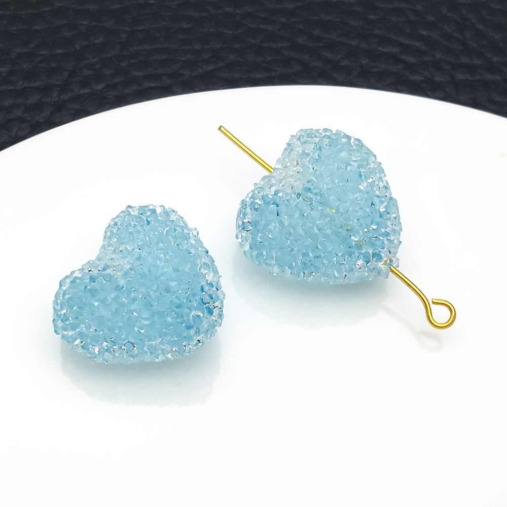 1 blue transparent acrylic heart 17*19mm-2.8g-23734