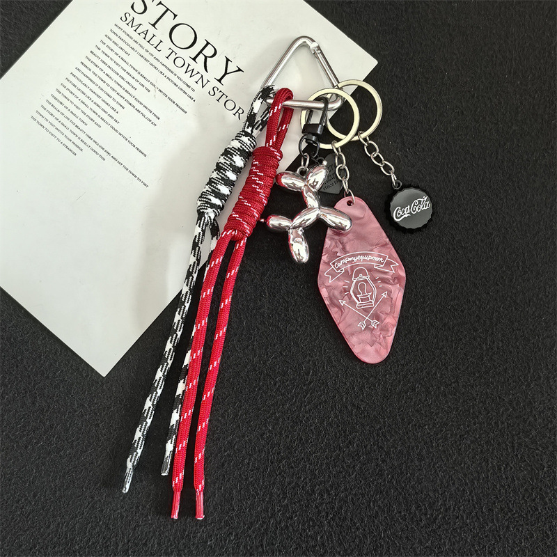 新しいトレンディでクールなバルーン犬カードバッグペンダントニッチ織ロープアクセサリーキーホルダー小さなギフト|undefined