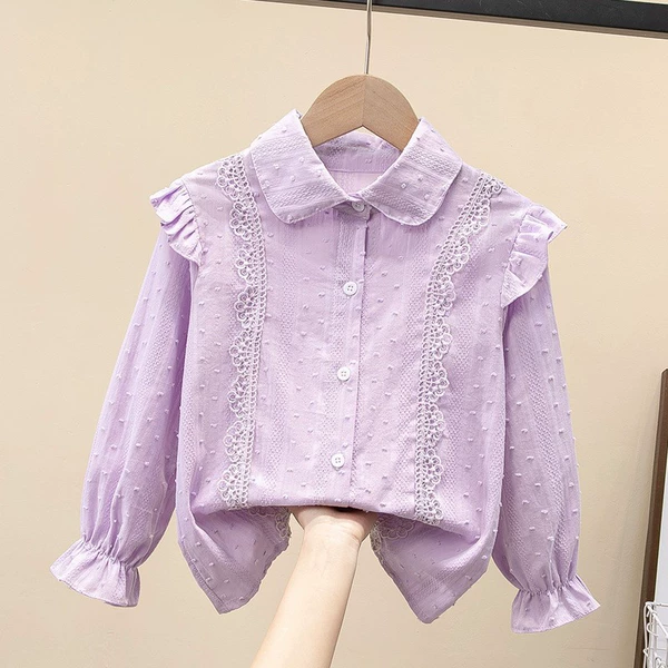 Cotton purple long-sleeve