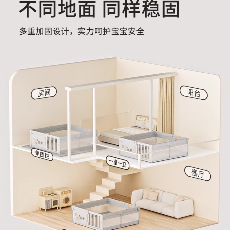 Corralito para niños anticaídas para uso en interiores, tapete de escalada nuevo para bebés, cerca de tela de protección de seguridad de Amazon