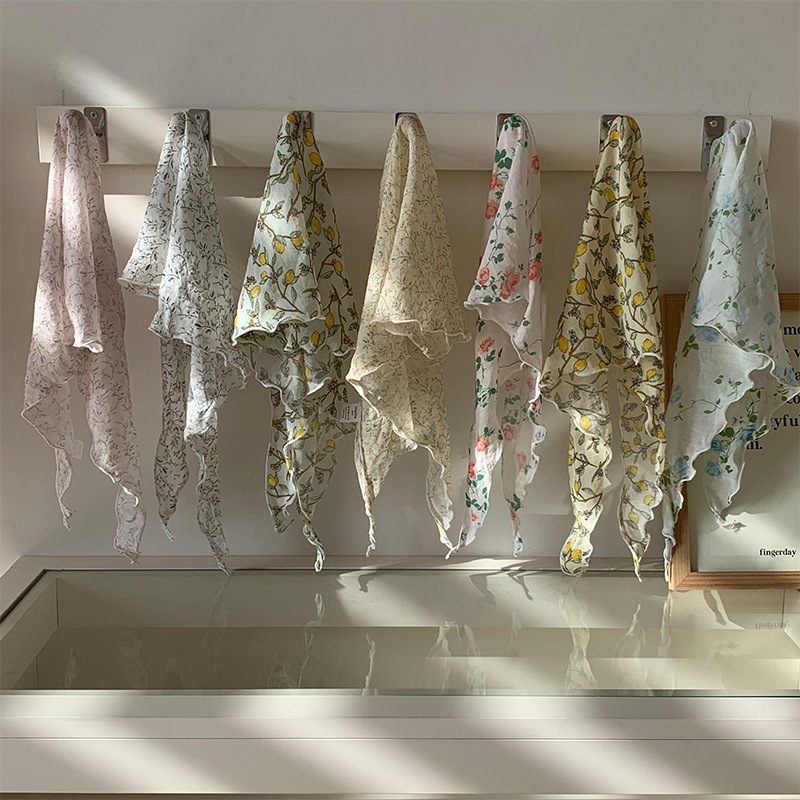 Pañuelo de seda de alta calidad, nuevo estilo, pañuelo de seda literario, pañuelo floral fino, correa para el cabello, serpentina, bufanda triangular de todo fósforo, cintura