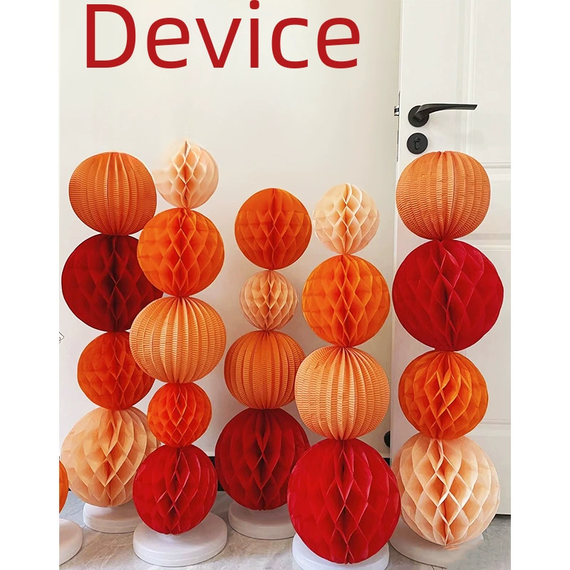 Factory wholesale honeycomb ball column wedding party background wall decoration Xiahongshu wedding house honeycomb hanging lanterns