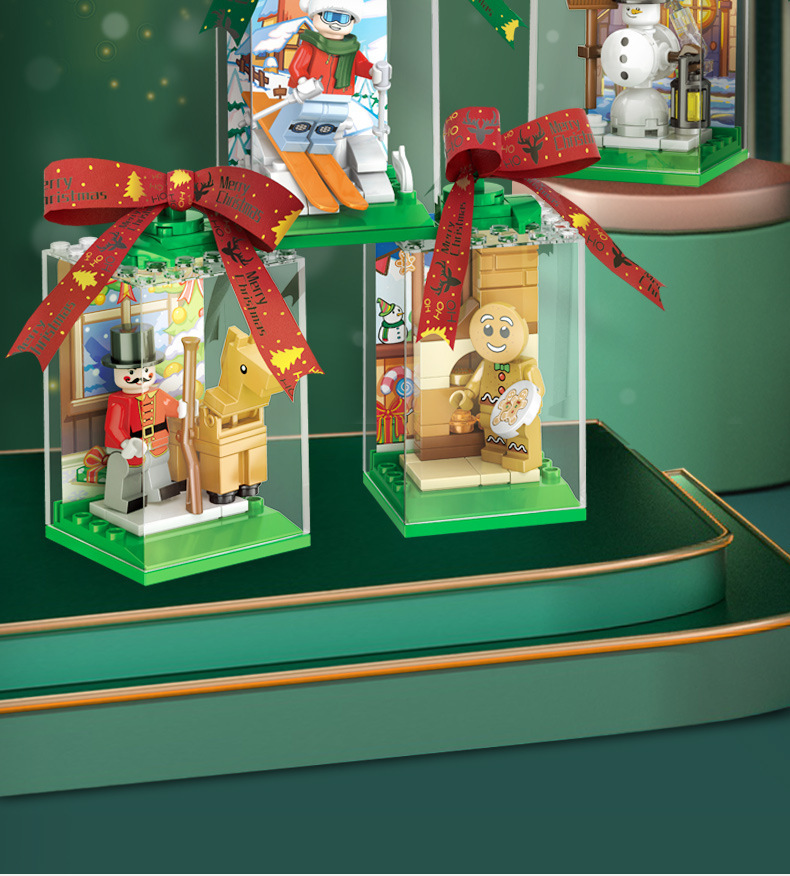 Bloques De Construcción De Caja De Navidad Juguetes Ensamblados Para Niños Regalos De Vacaciones 1 Pieza Al Azar display picture 1