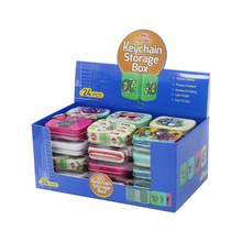 热卖新款63*52mm两层多图案可logo迷你药盒带锁扣储存罐烟具配件