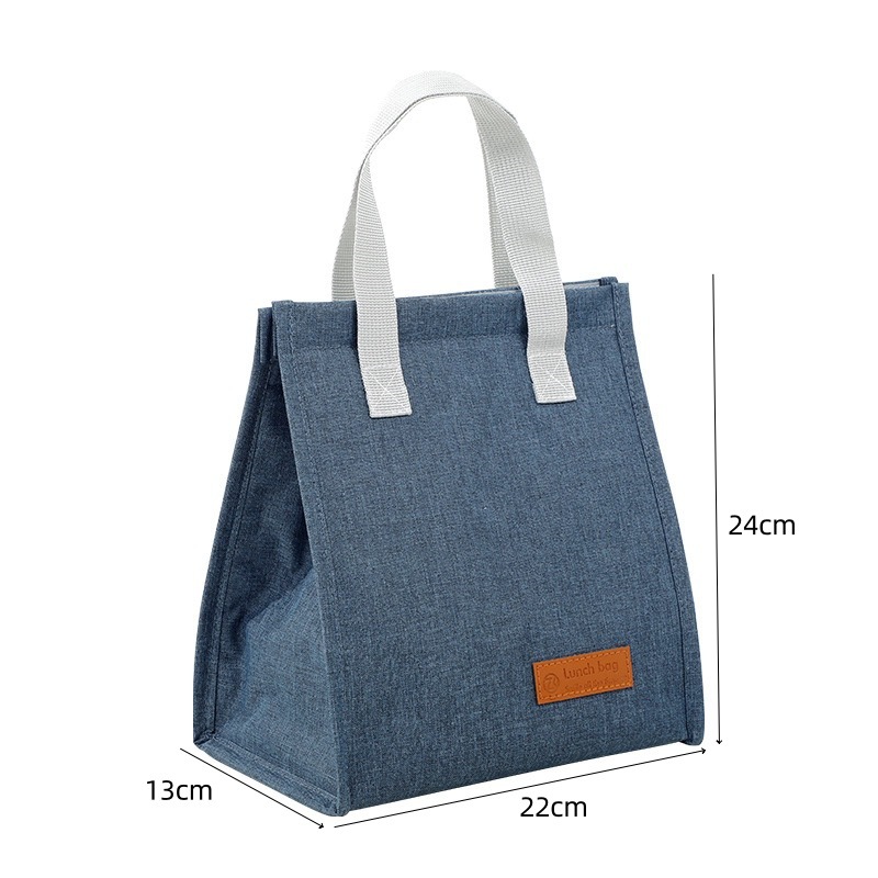 Bolsas de comidas etiquetadas transfronterizas bolsas de almuerzo de oficina portátiles bolsas de almuerzo de aislamiento térmico bolsas de almuerzo de tela Oxford